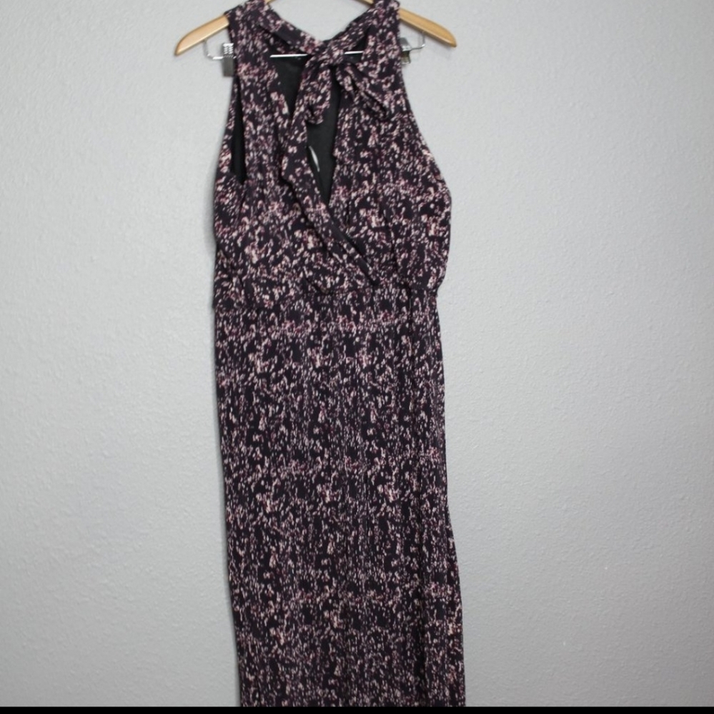 Xhilaration Pleated Floral High Neck Jumpsuit - Picture 2 of 7